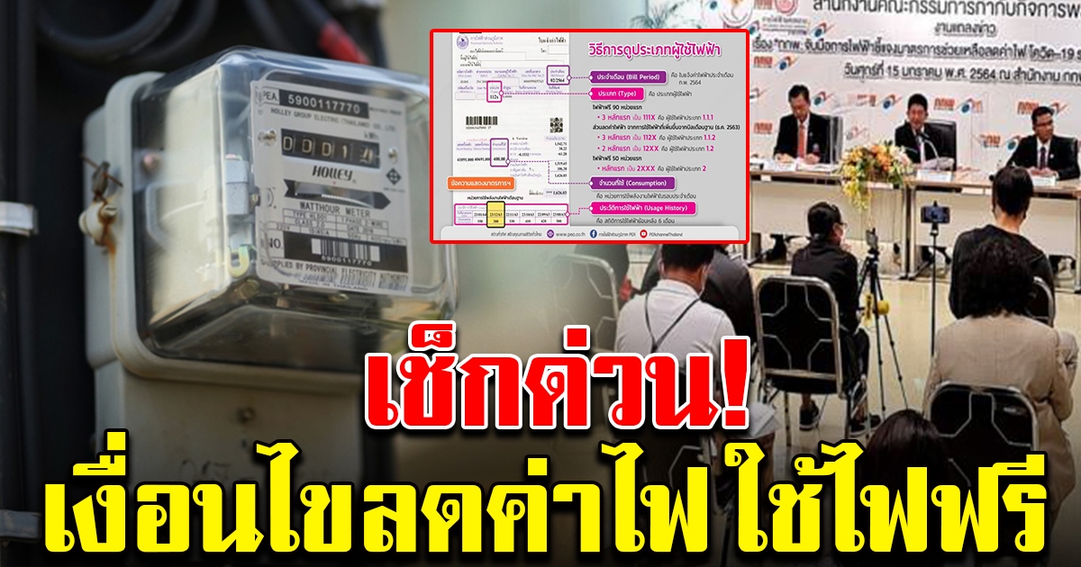 การไฟฟ้าแจงรายละเอียด ลดค่าไฟ