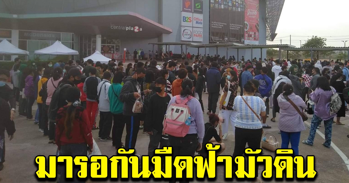 คนแห่รอต่อแถว มืดฟ้ามัวดิน