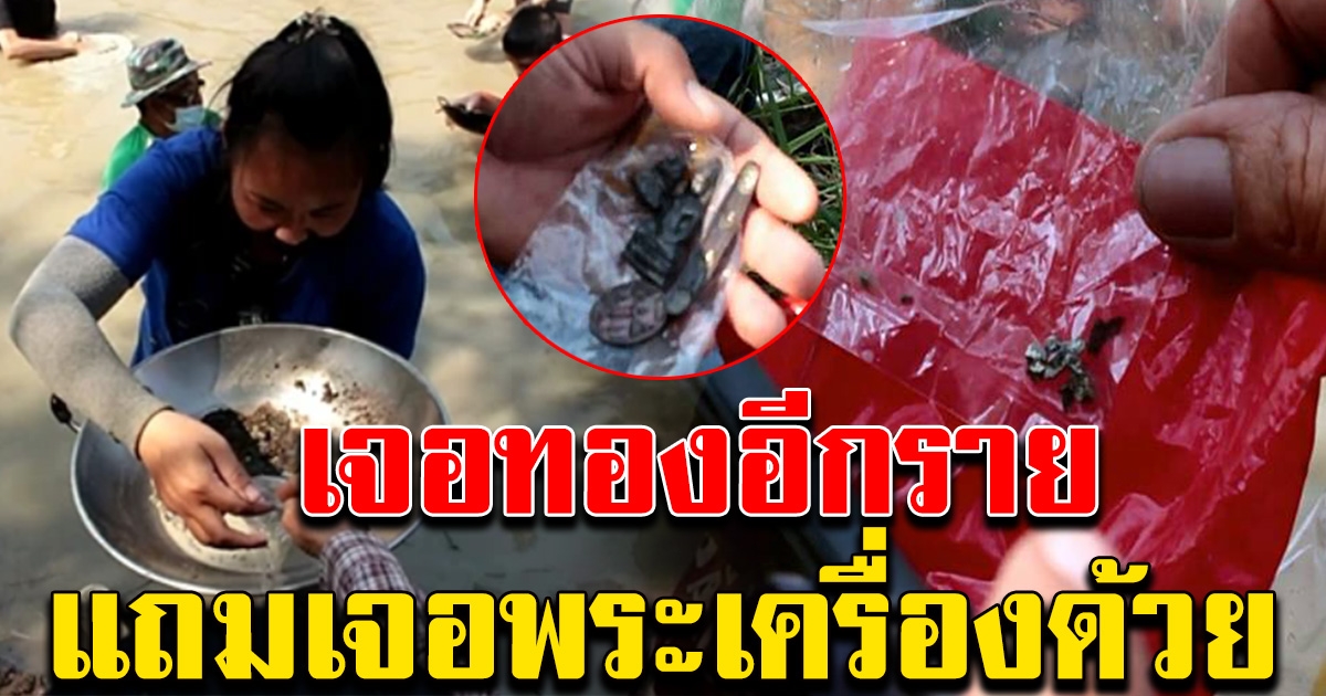 เจออีกรายแล้ว สาววัย 21 ร้องดีใจ ร่อนเจอทอง และพระเครื่อง