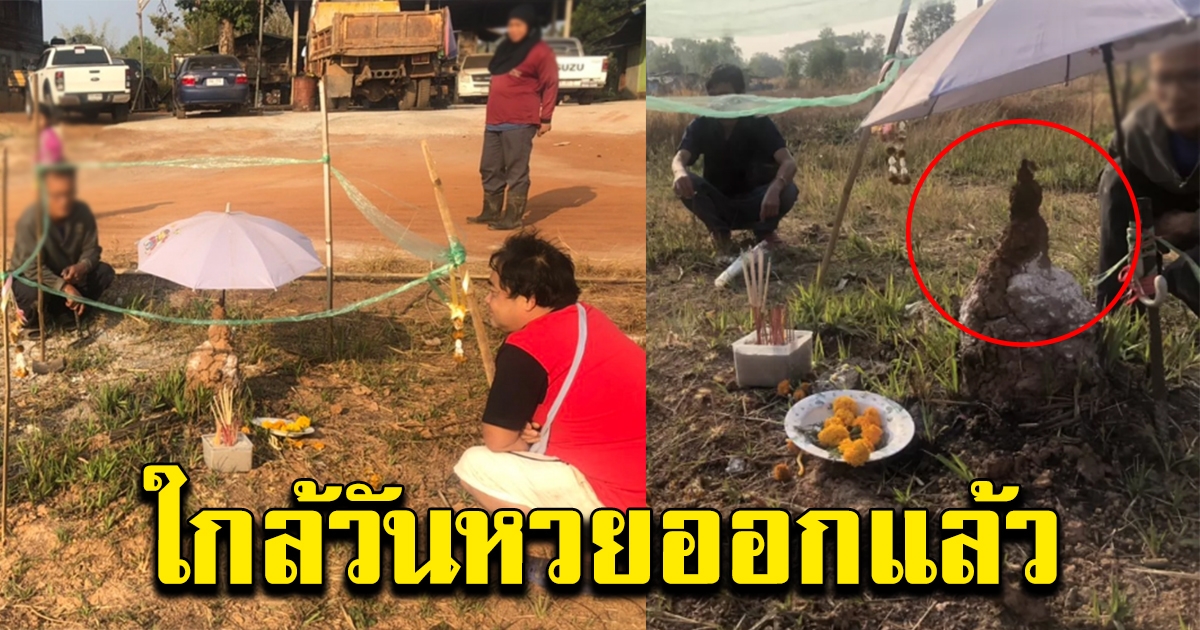 ชาวบ้านฮือฮา พบจอมปลวกคล้ายพระพุทธรูป