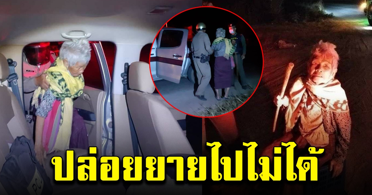 ตำรวจ เจอหญิงชรา เดินอยู่ข้างทาง