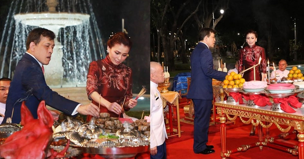 ในหลวง พระราชินี ทรงประกอบพิธี สังเวยพระป้าย เนื่องในเทศกาลตรุษจีน