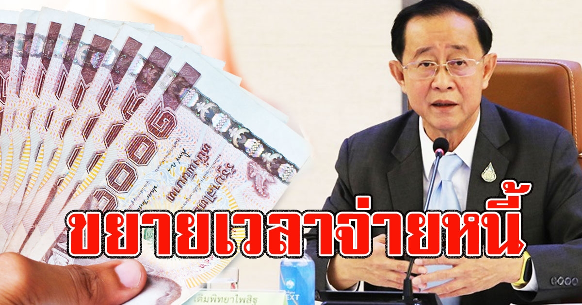 ครม.ขยายเวลาจ่ายหนี้สินเชื่อฉุกเฉิน จากเดิม6เดือน เป็น12เดือน