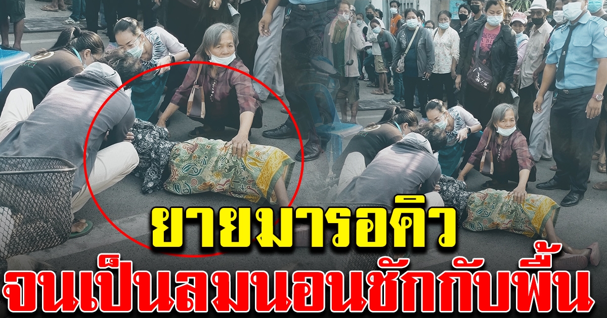 หญิงชรา มารอคิว