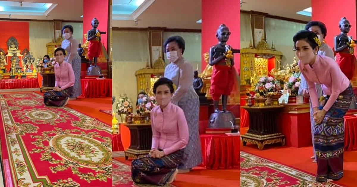 เจ้าคุณพระสินีนาฏ ถวายผ้าไตรพระราชทานของในหลวง วัดยานนาวา