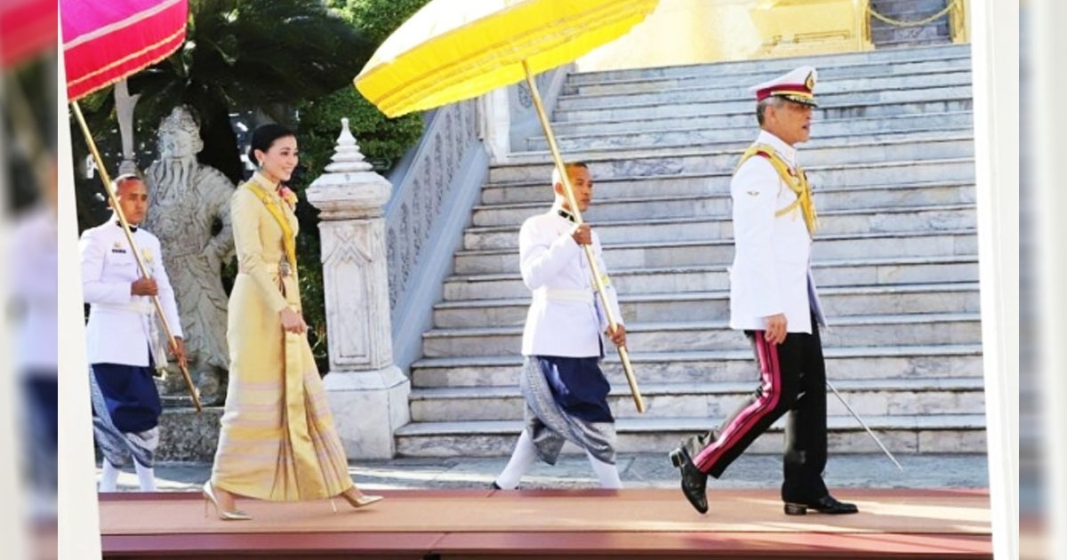 ในหลวง-พระราชินี เสด็จฯ ทรงบำเพ็ญพระราชกุศลมาฆบูชา วัดพระแก้ว
