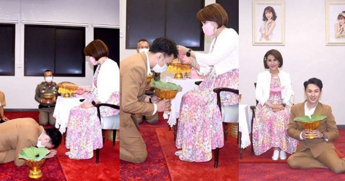 ทูลกระหม่อมฯ ทรงเมตตาปลงผมให้ ตั้ม วราวุธ