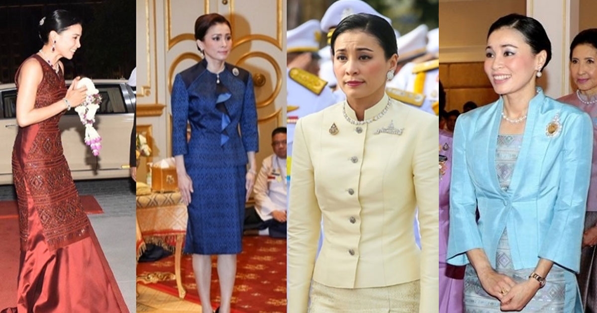 ประมวลภาพความงดงาม พระราชินี ฉลองพระองค์ผ้าไหมไทย
