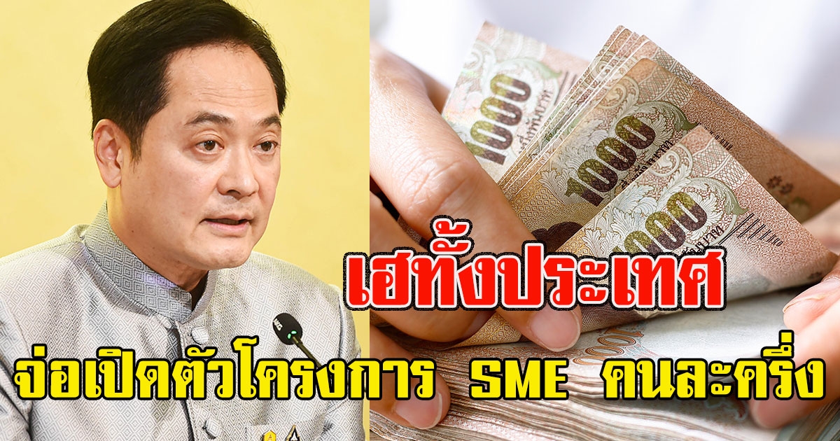 เฮทั้งประเทศ รัฐบาล จ่อ เปิดตัวโครงการ SME คนละครึ่ง