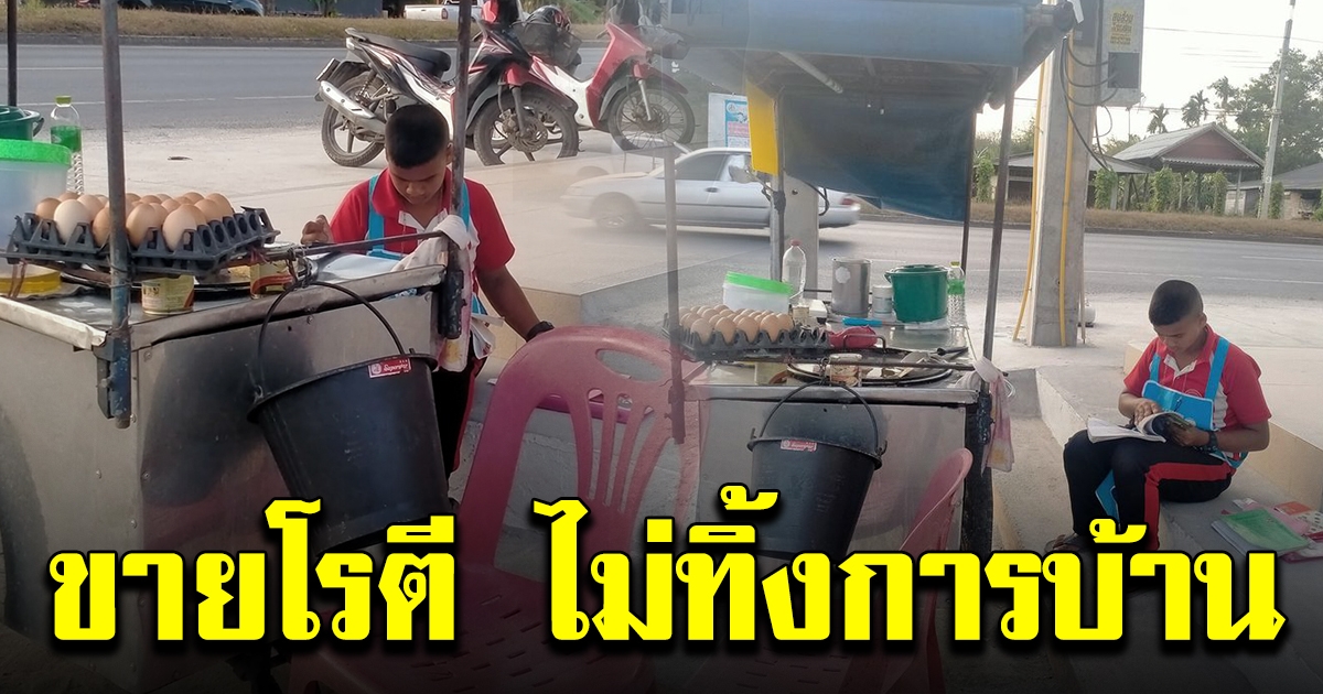 หนุ่มน้อยทำการบ้าน